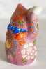 Cute Maneki neko Japanese lucky cat Kutani yaki porcelain Pink mori Art Japan
