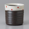 Made in Japan Mino Ware Red Snow Glaze Polka Dot Rock Cup 320ml Japan