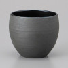 Made in Japan Mino Ware Tanka-do Round Black Rock Glass Japan 340ml