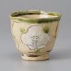 Made in Japan Mino Ware White Lattice Flower Yunomi Tea Cup Japan