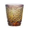 Yachiyo Kiriko Rokkaku Kiku Tsunagi Rocks Glass(Ancient Purple)Japan WhiskyGlass
