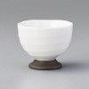 Mino Ware Gray Sencha Japanese Green Tea Cup White Porcelain Footed Cup Japan