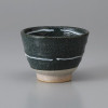 Mino Ware Gray Sencha Japanese Green Tea Cup Black Slip Ware Icchin Cup 190ml