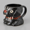 Mino ware Japanese Ceramic Mug Coffee Tea cup Black Dog shape Mug 280ml Japan
