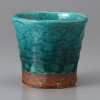Made in Japan Mino Ware Turquoise Faceted Ceramic Cup 290ml