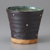 Mino Ware Made in Japan Black Polka Dot Rock Bowl Cup 240 ml Japanese Tableware