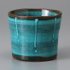 Made in Japan Mino Ware Blue Tokusa Striped Tapered Cup 200ml