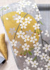 Kyoto Wall Hanging Tapestry Handpainted Linen Night Cherry Blossoms Kasumi Japan