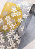 Kyoto Wall Hanging Tapestry Handpainted Linen Night Cherry Blossoms Kasumi Japan