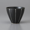 Mino Ware Sencha Yunomi Japanese Green Tea Cup Black Glazed Flared