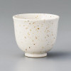 Mino Ware Gray Sencha Japanese Green Tea Cup White Karatsu Flared 170ml Japan