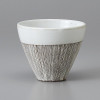 Mino Ware Gray Sencha Japanese Green Tea Cup Koeda White Twig Pattern Flared