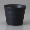 Japanese Mino Ware Ancient Glaze Black Rock Glass 270ml Ceramic Whiskey Tumbler