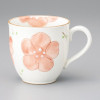 Mino ware Japanese Ceramic Mug Coffee Tea cup Flower Pattern Red Made in Japan