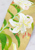 Kyoto Mini Tapestry Handpainted LinenGolden Kanoko Lily Summer Japan