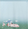 Noren Japanese door curtain tapestry 85x90cm Polyester Kuniyoshi Goldfish Bath