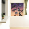 Noren Japanese door curtain tapestry 85x90cm Polyester Yatagarasu in Clouds