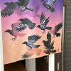 Noren Japanese door curtain tapestry 85x90cm Polyester Yatagarasu in Clouds