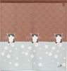 Noren Japanese door curtain tapestry 85x90cm Polyester Thoughtful Cat Japan