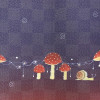 Noren Japanese door curtain tapestry 85x90cm Polyester Fly Agaric Mushroom Japan