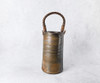 Bizen yaki ware Japanese Flower Vase Hanaire Goma Rattan handle Toho kiln Japan