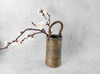 Bizen yaki ware Japanese Flower Vase Hanaire Goma Rattan handle Toho kiln Japan