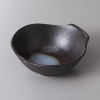 Mino Ware Kasumi Black Crystal Tonsui Bowl Japanese Hot Pot Serving Dish Japan