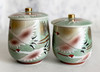 Yunomi Kutani porcelain Japanese tea cup & lid set of 2 Pair crane pattern new
