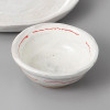 White Brush Red Line Tonsui Hot Pot Serving Bowl 11.2cm Japanese Pottery