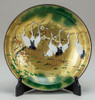 Kutani Porcelain Plate Handpainted Gold Kinsai Crane 31cm w/ box Brand new