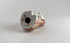 Maneki Neko Kutani yaki Japanese Lucky Cat Kin Hanazume Gold Flower Left Paw