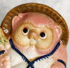 Tanuki Shigaraki yaki ware Chinese Racoon Dog Neo Tanuki Pink Figure Japan 5g