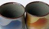 Kutani yaki ware Yunomi Japanese tea cup Fuji Mountain range set of 2