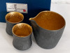 Arita porcelain Japanese Sake cup bottle set Crystal Gold glaze Guinomi Tokkuri