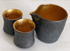 Arita porcelain Japanese Sake cup bottle set Crystal Gold glaze Guinomi Tokkuri