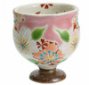 Kutani yaki Guinomi Sake cup Sakura Cherry Pink Glamorous Handpainted Japan
