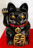 Iron Maneki neko Lucky cat Fotune Cat Black Takaoka Cast Iron Figure Japan