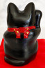 Iron Maneki neko Lucky cat Fotune Cat Black Takaoka Cast Iron Figure Japan