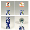 Furin Wind Bell Chime Arita yaki Ko-Imari Nabeshima style Geisha LadyJapan