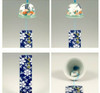 Furin Wind Bell Chime Arita yaki Ko-Imari Nabeshima style Camellia Japan