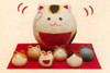 Kyoto Maneki neko Lucky Cat Insert small daruma Cute Japanese Paper-mache