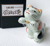 Arita yaki ware Maneki neko Japanese lucky cat Stand Overglaze enamel Iroe Japan
