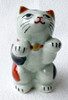 Arita yaki ware Maneki neko Japanese lucky cat Stand Overglaze enamel Iroe Japan