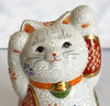 Manekineko lucky cat KUTANI yaki ware High quality drawing made in japan
