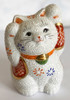 Manekineko lucky cat KUTANI yaki ware High quality drawing made in japan