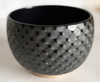 Chawan Japanese Matcha Tea Bowl Mino yaki Pottery Blackware Net pattern Japan