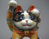Maneki neko Japanese lucky cat Kutani yaki 5.3' Fuji handcraft from japan