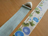 Kyoto Tapestry Morning glory Flower Sky blue color Handpainted Linen Japan