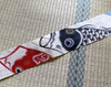 Kyoto Tapestry Carp Koi Koinobori Traditional doll Black Handpainted Linen Japan