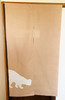 Kyoto Cat neko Pattern Noren Door curtain Roketsu dye Batik Beige Wa Japan